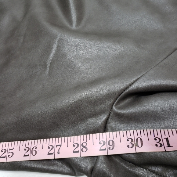 7 For All Mankind Brown Faux Leather Leggings Women's Plus Size 2X - Picture 12 of 14